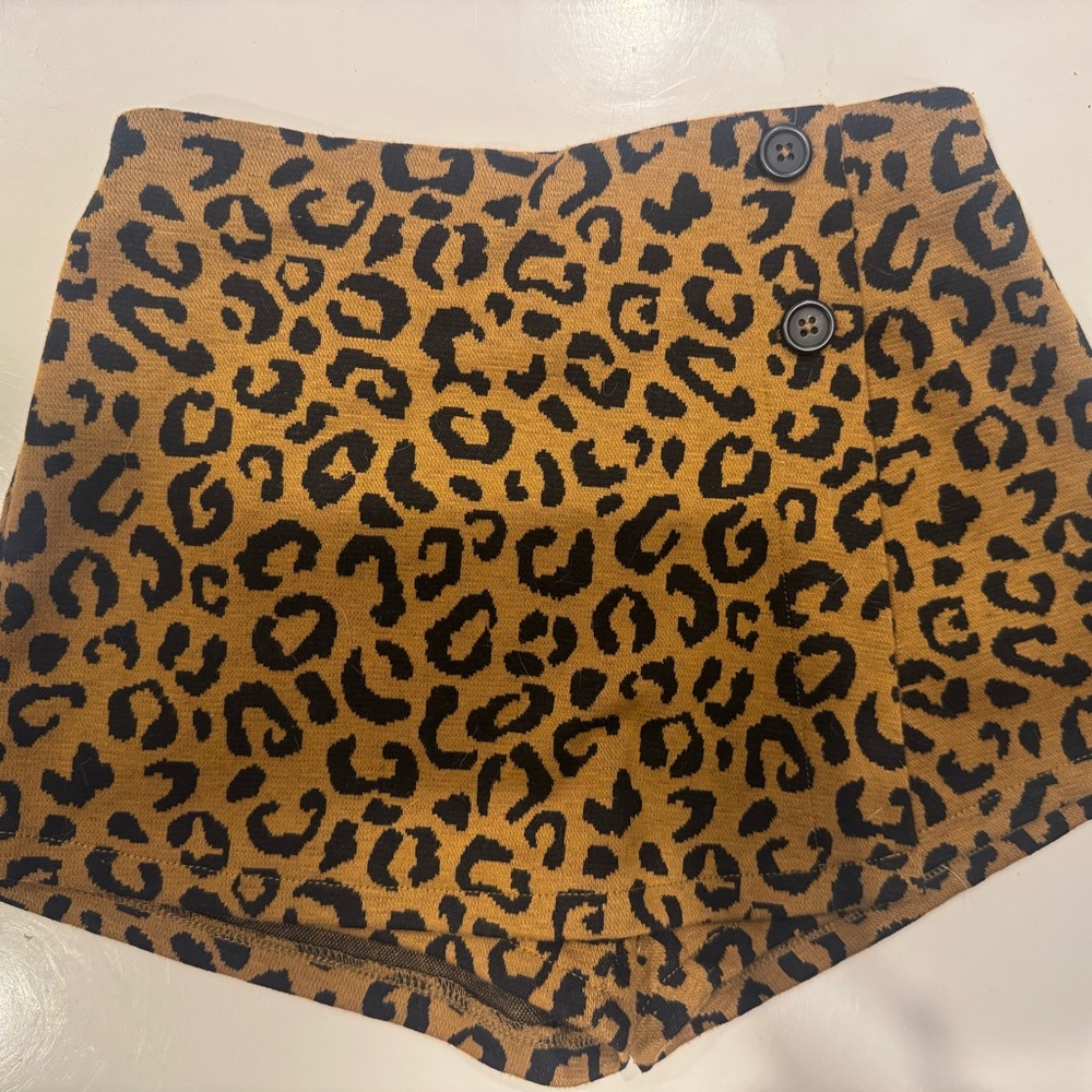 Old Navy Leopard Print Kids Skort - Brown and Black